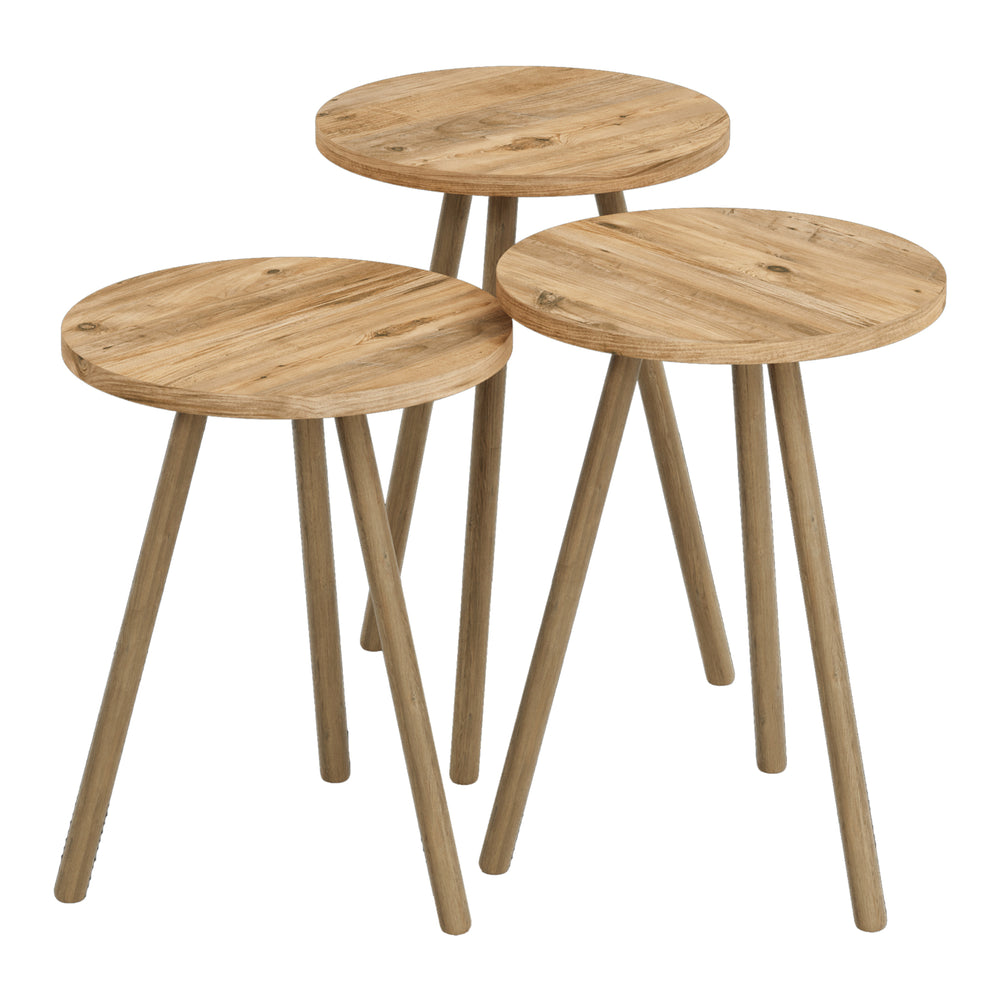 Satztisch Hjørring in 3-delige set Rond 49 x Ø34 cm verschillende kleuren [en.casa] - premiumXL