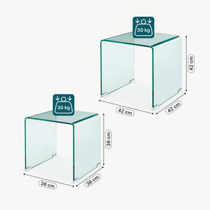 Bijzettafel Kariengem set van 2 [en.casa]