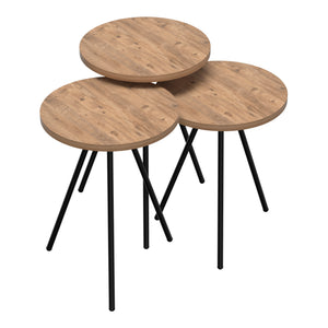 [en.casa] Bijzettafel Ølgod rond set van 3 - 4 varianten