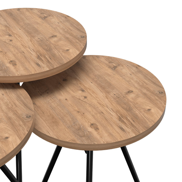 [en.casa] Bijzettafel Ølgod rond set van 3 - 4 varianten