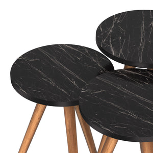 [en.casa] Bijzettafel Snede rond set van 3 - 3 varianten