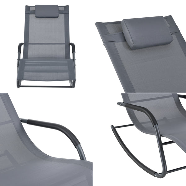 Ligstoel Caracena schommelstoel 147x63x89 cm set van 2 - 2 varianten