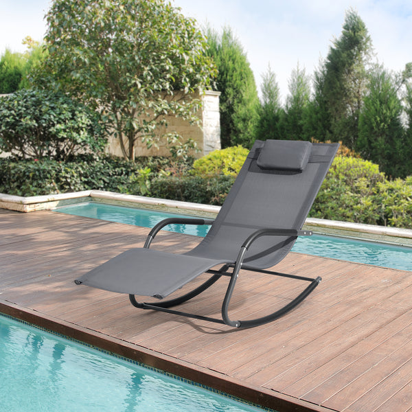 Ligstoel Caracena schommelstoel 147x63x89 cm set van 2 - 2 varianten