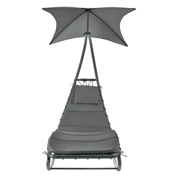 Ligstoel Lamia met luifel schommelstoel max 160 kg 193x104x200 cm - 3 varianten