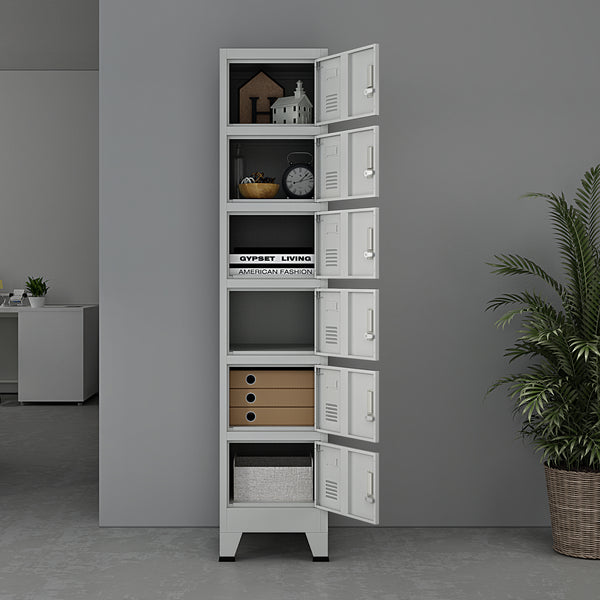 [en.casa] Lockerkast Joroinen 180x38x45 cm staal - 6 varianten