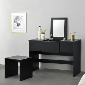 Kaptafel Dalvik met krukje en spiegel 72x100x48 cm - verschillende kleuren