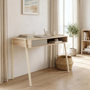 Bureau Boderas 107x55x78 cm Beige/Travertijn [en.casa]
