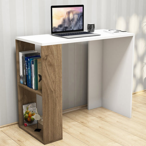 [en.casa] Bureau met plank 75x90x40 cm Aars - 2 varianten