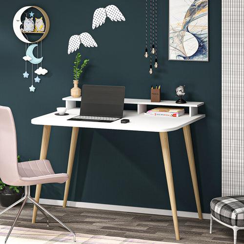 [en.casa] Bureau Östhammar met monitorverhoger wit