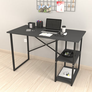 Schreibtisch Nittedal met rek 120x60x75cm in verschillende kleuren [en.casa] - premiumXL