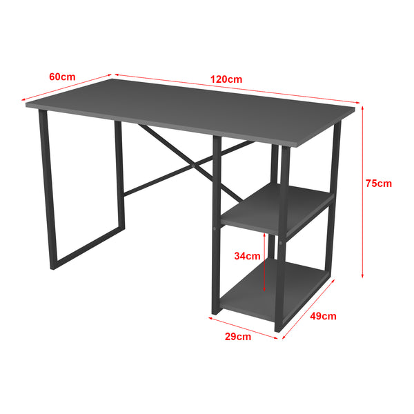 [en.casa] Bureau Nittedal laptoptafel 75x120x60 cm - 4 varianten