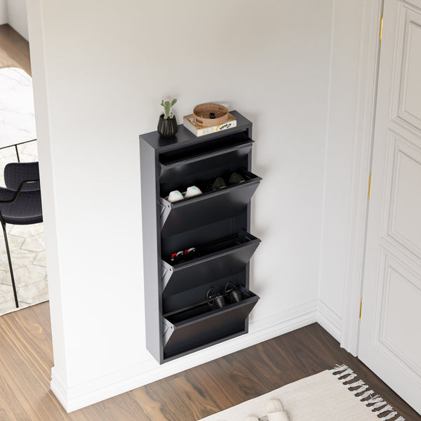 Schoenenkast Sokndal met kleppen [en.casa]