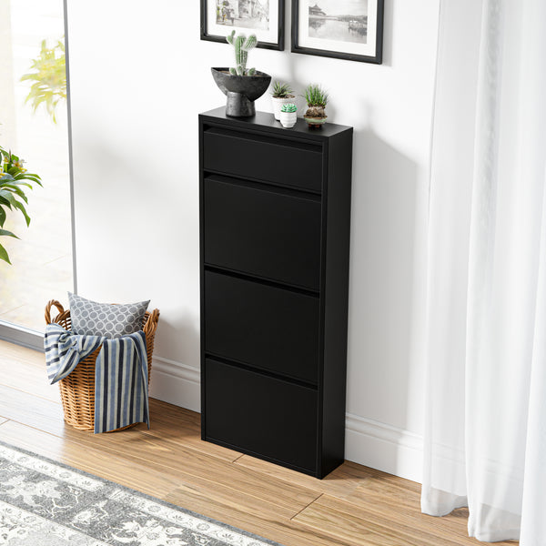Schoenenkast Sokndal met kleppen [en.casa]
