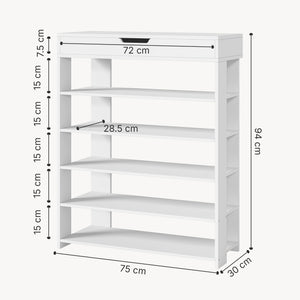 Schoenenrek Boppeelo 94x75x30 cm [en.casa]