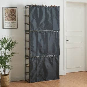 Schoenenrek Sel 80x32x60 cm zwart [en.casa]