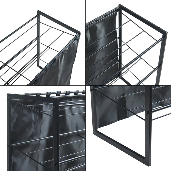 Schoenenrek Sel 80x32x60 cm zwart [en.casa]