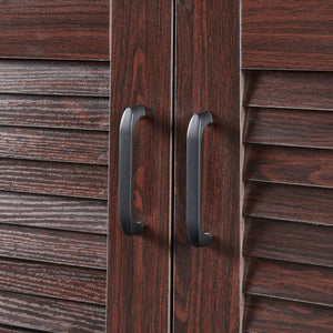 Schoenenkast Løten 97x120x36 cm wengé [en.casa]