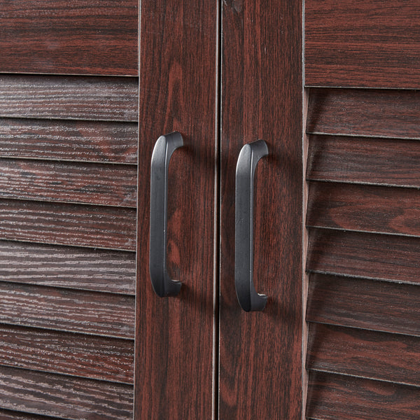 Schoenenkast Løten 97x120x36 cm wengé [en.casa]