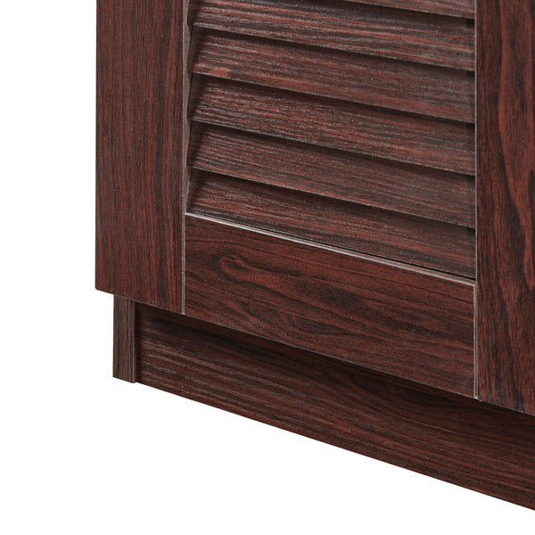 Schoenenkast Løten 97x120x36 cm wengé [en.casa]