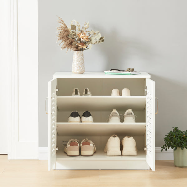 Schoenenkast Løten 62x63x36 cm wit [en.casa]