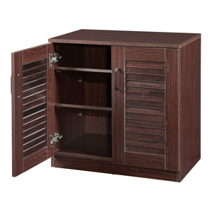 Schoenenkast Løten 62x63x36 cm wengé [en.casa]