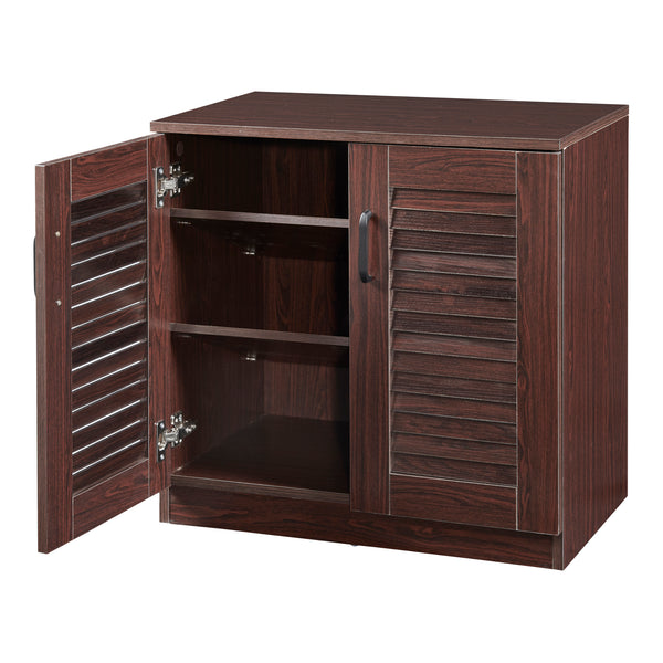 Schoenenkast Løten 62x63x36 cm wengé [en.casa]