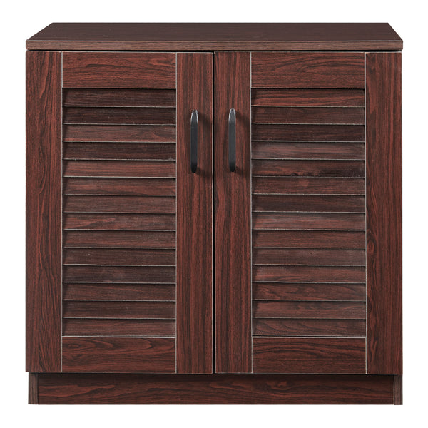 Schoenenkast Løten 62x63x36 cm wengé [en.casa]