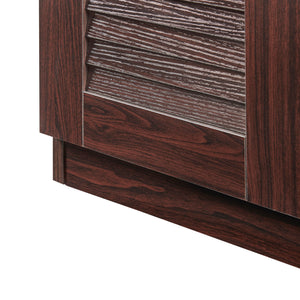 Schoenenkast Løten 62x63x36 cm wengé [en.casa]