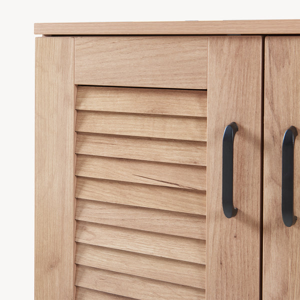 Schoenenkast Løten 97x120x36 cm eikenkleurig [en.casa]