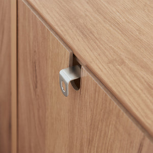 Schoenenkast Løten 97x120x36 cm eikenkleurig [en.casa]