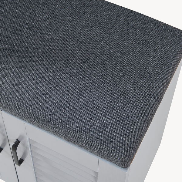 Schoenenkast Løten 97x120x36 cm grijs [en.casa]