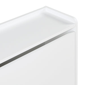 Schoenenkast Ylitornio met 4 vouwdeuren 91,5x100x19 cm wit [en.casa]