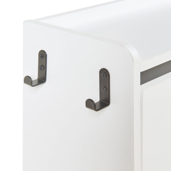 Schoenenkast Ylitornio met 4 vouwdeuren 91,5x100x19 cm wit [en.casa]