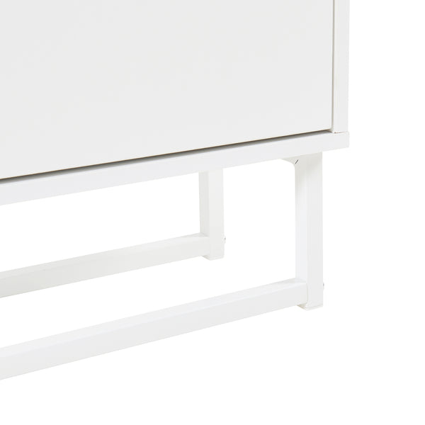 Schoenenkast Ylitornio met 4 vouwdeuren 91,5x100x19 cm wit [en.casa]