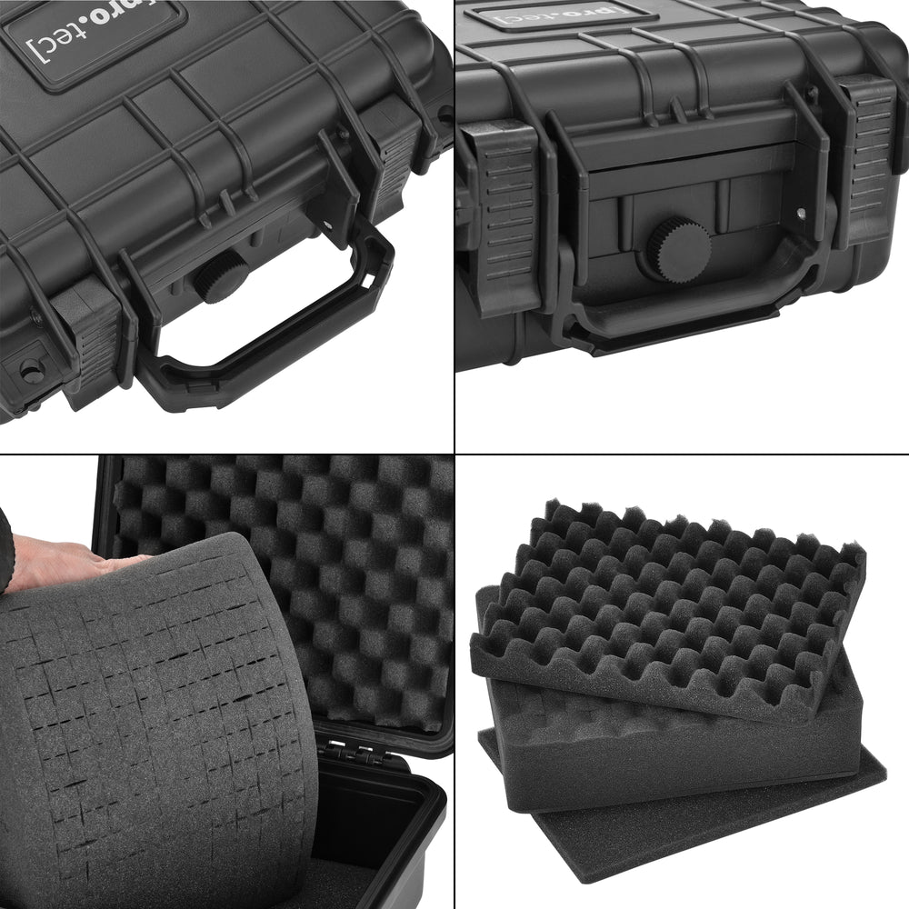 Beschermkoffer universeel reiskist incl. schuimrubberen inleg zwart - 3 varianten