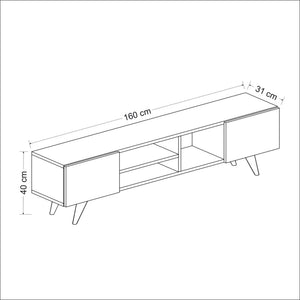 [en.casa] TV meubel Assens 160x31x40 cm - 2 varianten