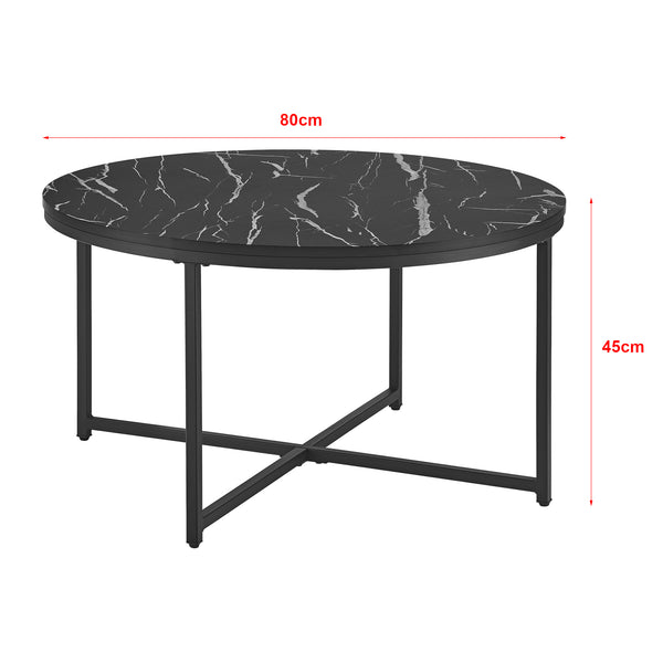 [en.casa] Salontafel Uppvidinge glas rond 45xØ80 cm - 2 varianten