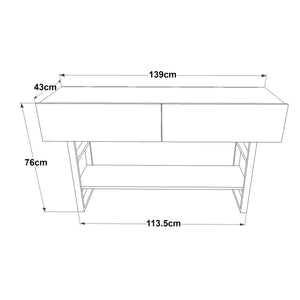 [en.casa] Console tafel sidetable Lappeenranta 139x43x76cm - 5 varianten