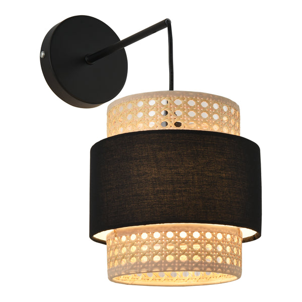 Wandlamp set van 1/2/3 Southampton 36x30x18 cm E14 zwart en beige lux.pro