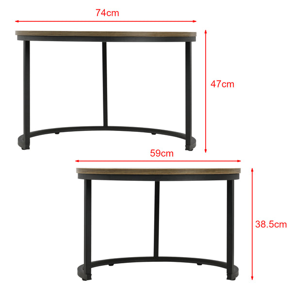 Salontafel Christchurch rond [en.casa]