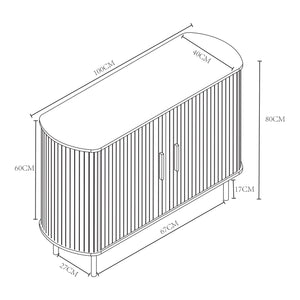Commode Tvedestrand dressoir 100x40x80 cm [en.casa]