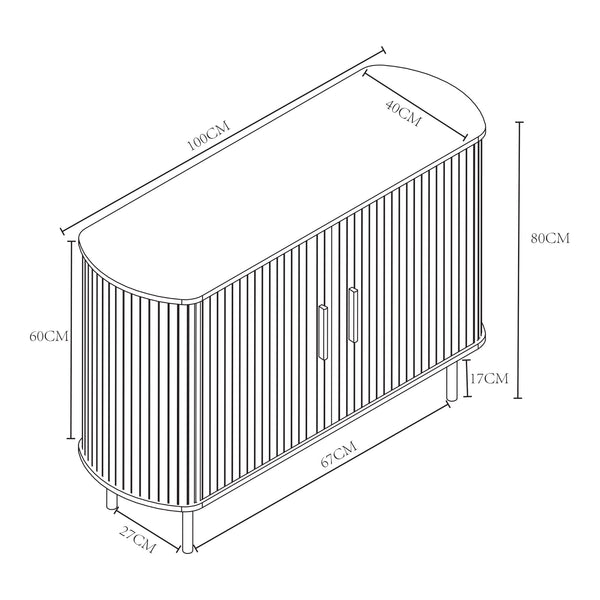 Commode Tvedestrand dressoir 100x40x80 cm [en.casa]