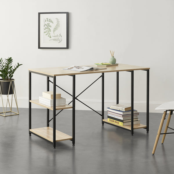 Bureau met 3 planken Aarhus 120x66x75 cm - verschillende kleuren