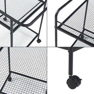 [en.casa] Keukentrolley Hole 72x62x45 cm metaal - 2 varianten