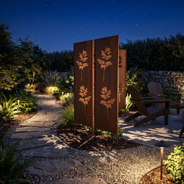 Tuinprikker Irsina set van 2 160x50 cm cortenstaal roestkleurig [casa.pro]