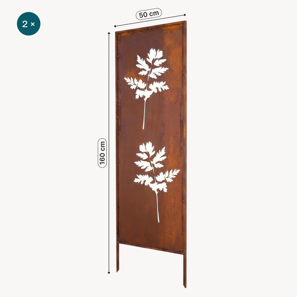 Tuinprikker Irsina set van 2 160x50 cm cortenstaal roestkleurig [casa.pro]