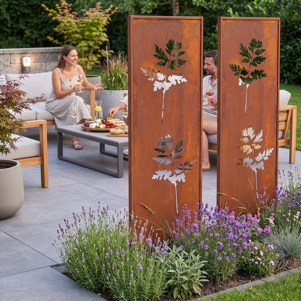Tuinprikker Irsina set van 2 160x50 cm cortenstaal roestkleurig [casa.pro]