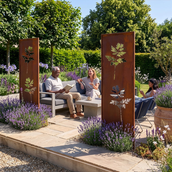 Tuinprikker Irsina set van 2 160x50 cm cortenstaal roestkleurig [casa.pro]