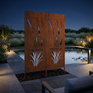 Tuinprikker Irsina set van 2 160x50 cm cortenstaal roestkleurig [casa.pro]