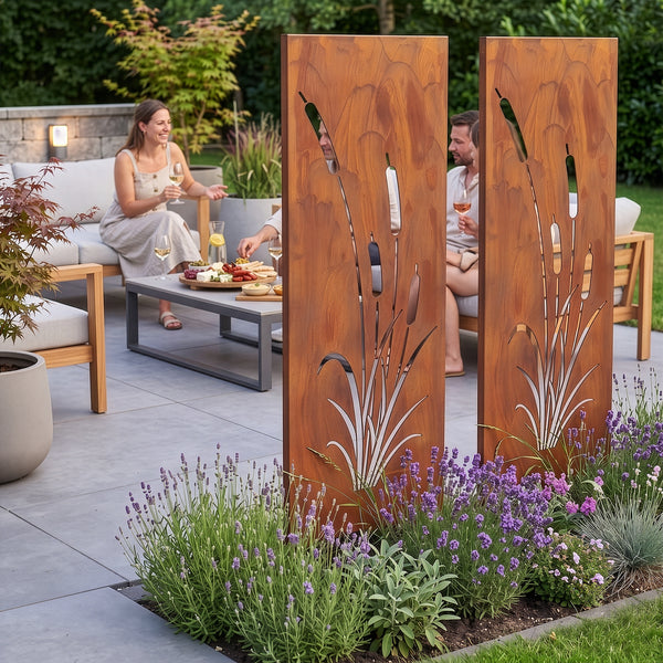 Tuinprikker Irsina set van 2 160x50 cm cortenstaal roestkleurig [casa.pro]